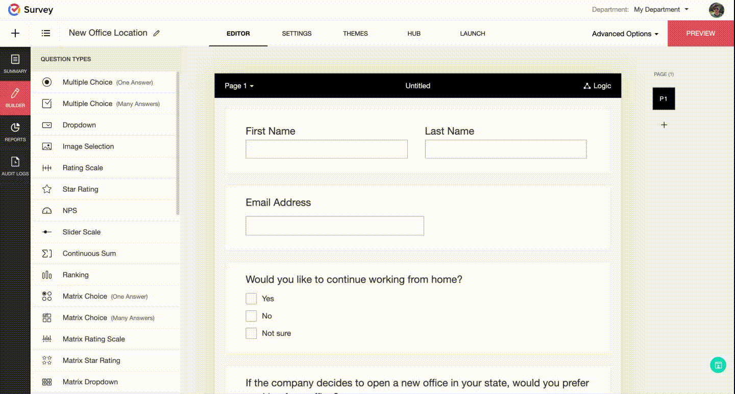 Increase relevancy by narrowing answer choices