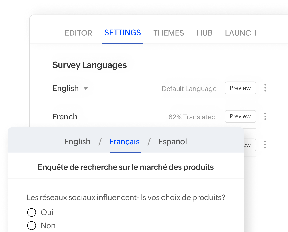 Translate survey