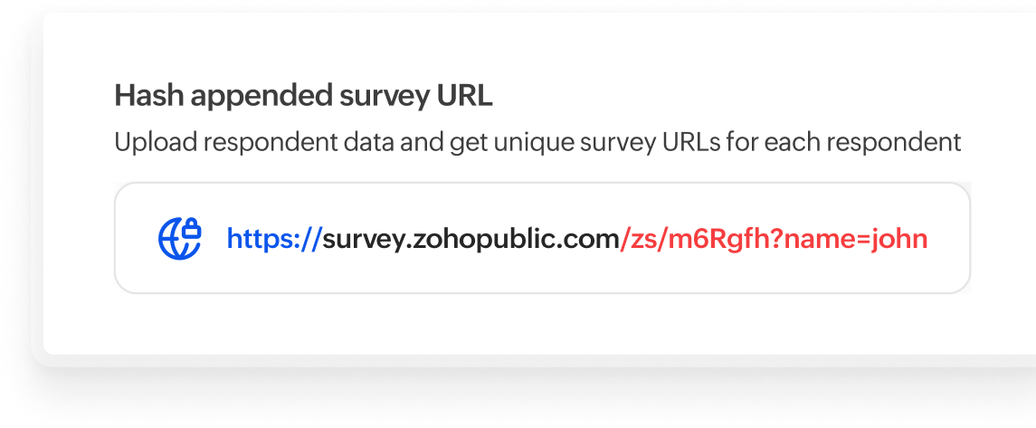Send a personalized survey invite with a hashed URL