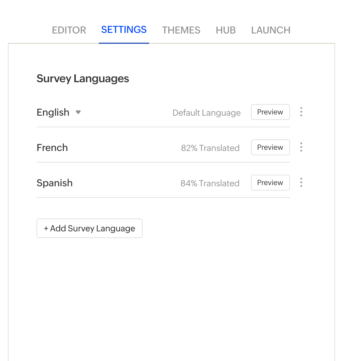 Multilingual support