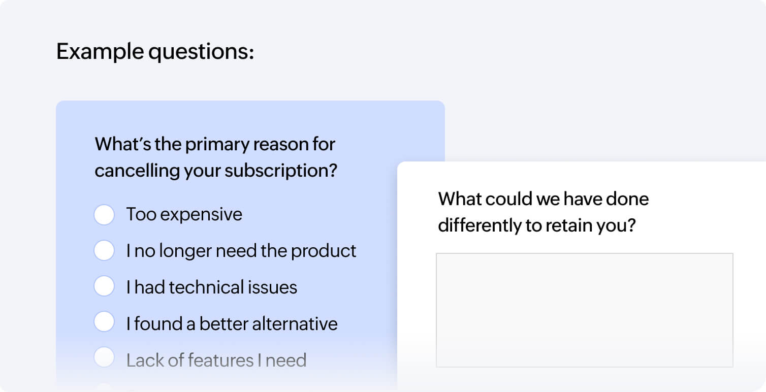 Churn analysis surveys