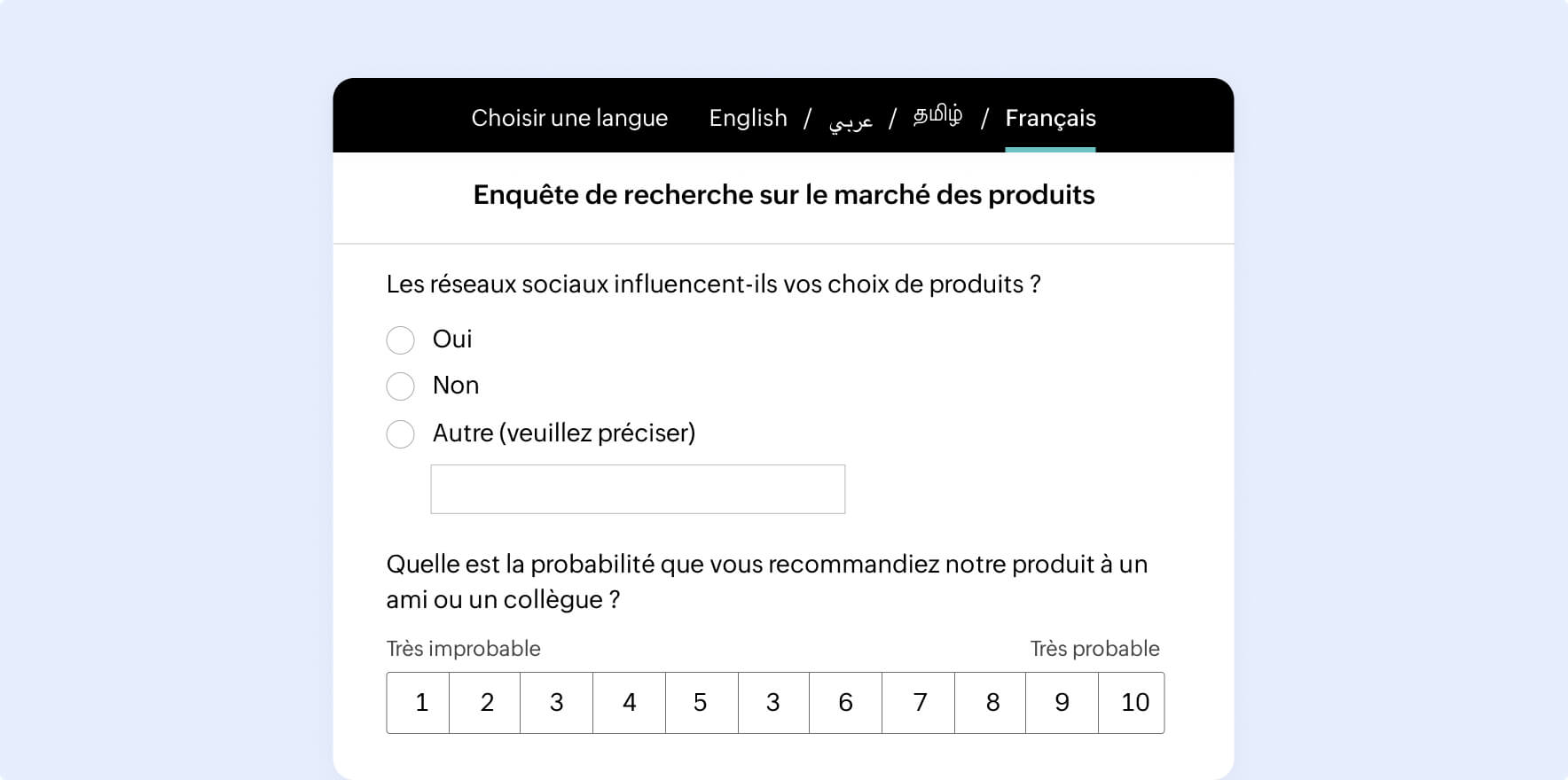 Zoho Survey for cultural market research