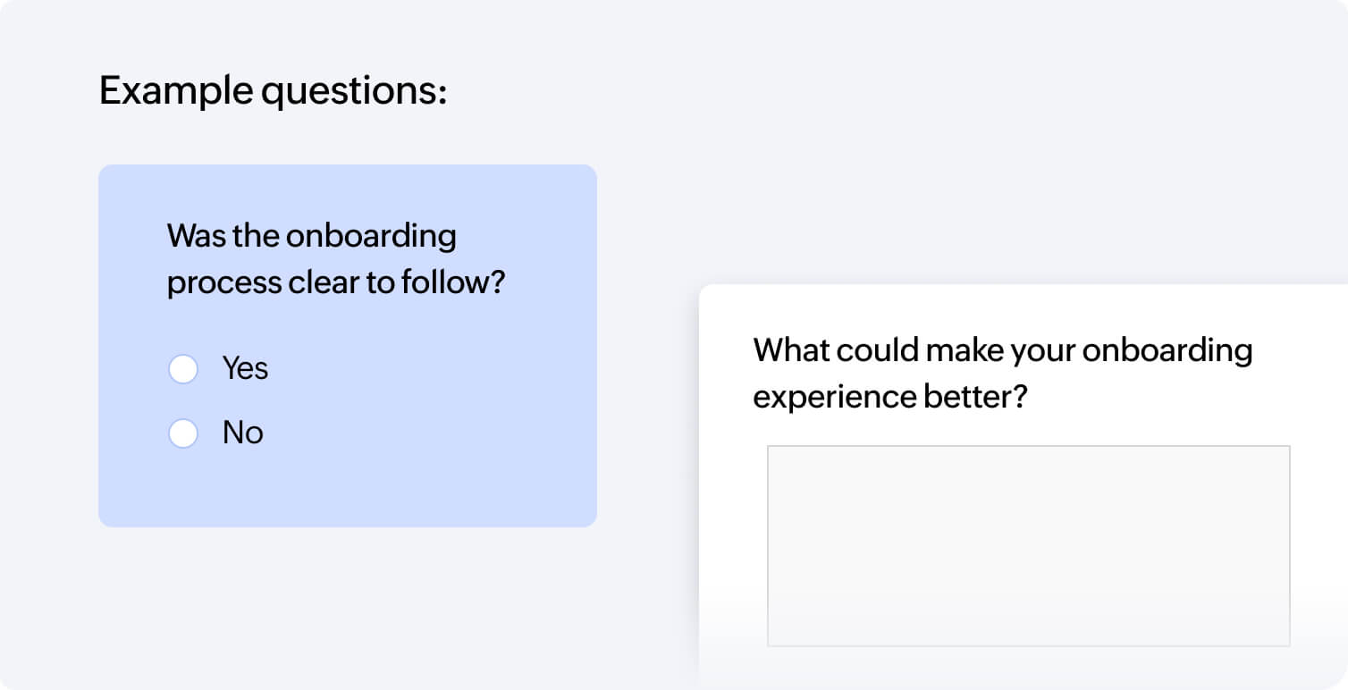 Onboarding feedback surveys