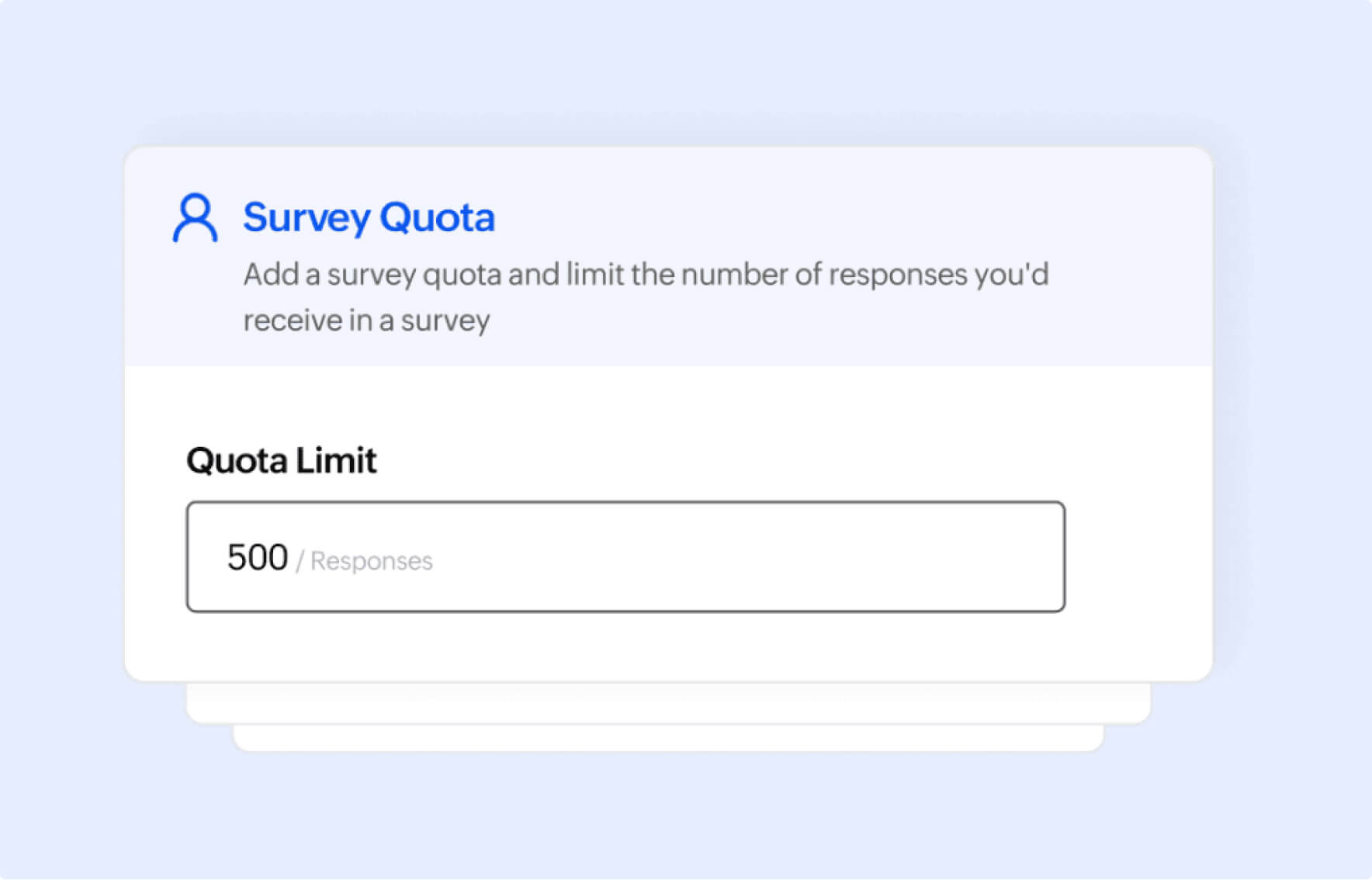 quota management using Zoho Survey