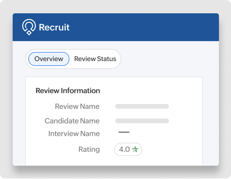 Recruit review infromation