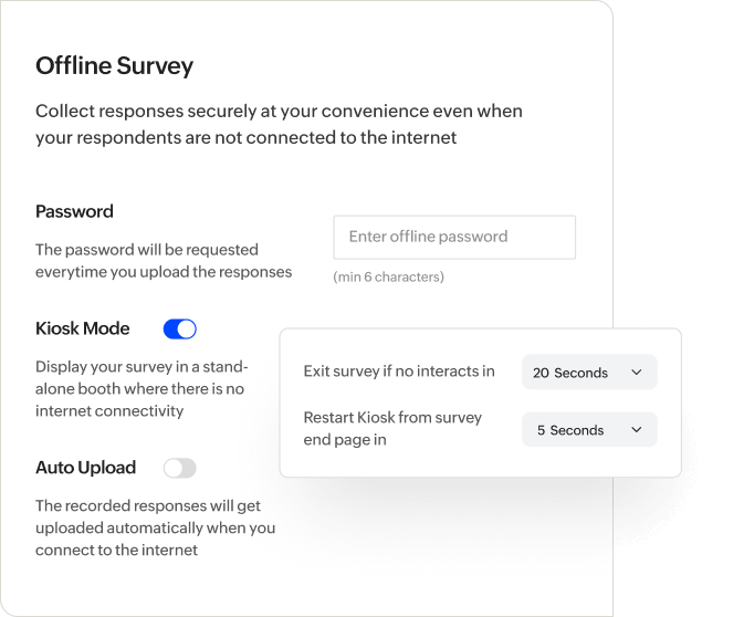 Offline surveys