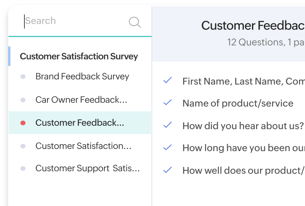Design personalized surveys with customizable templates