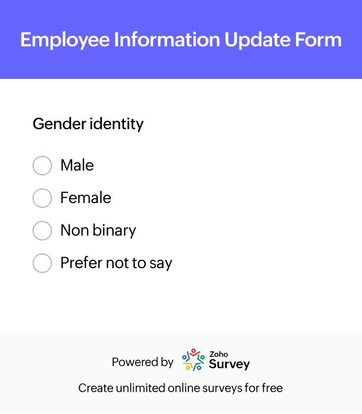 Employee information update form