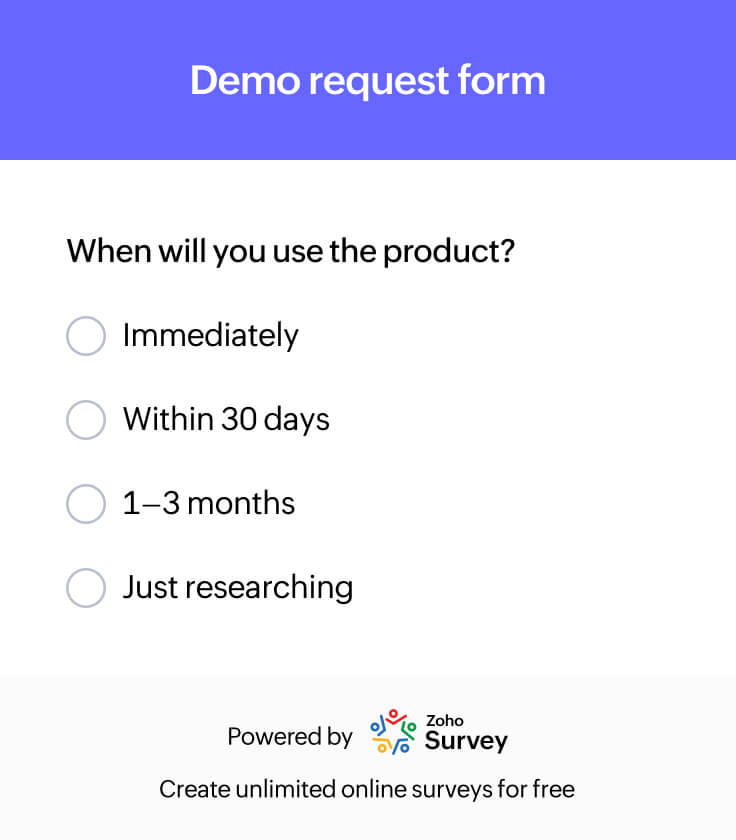 Product demo request form