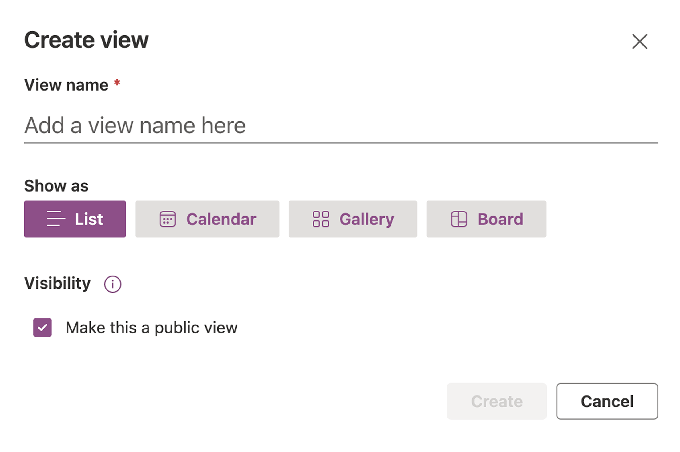 create view