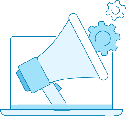 Marketing teams — megaphone illustration