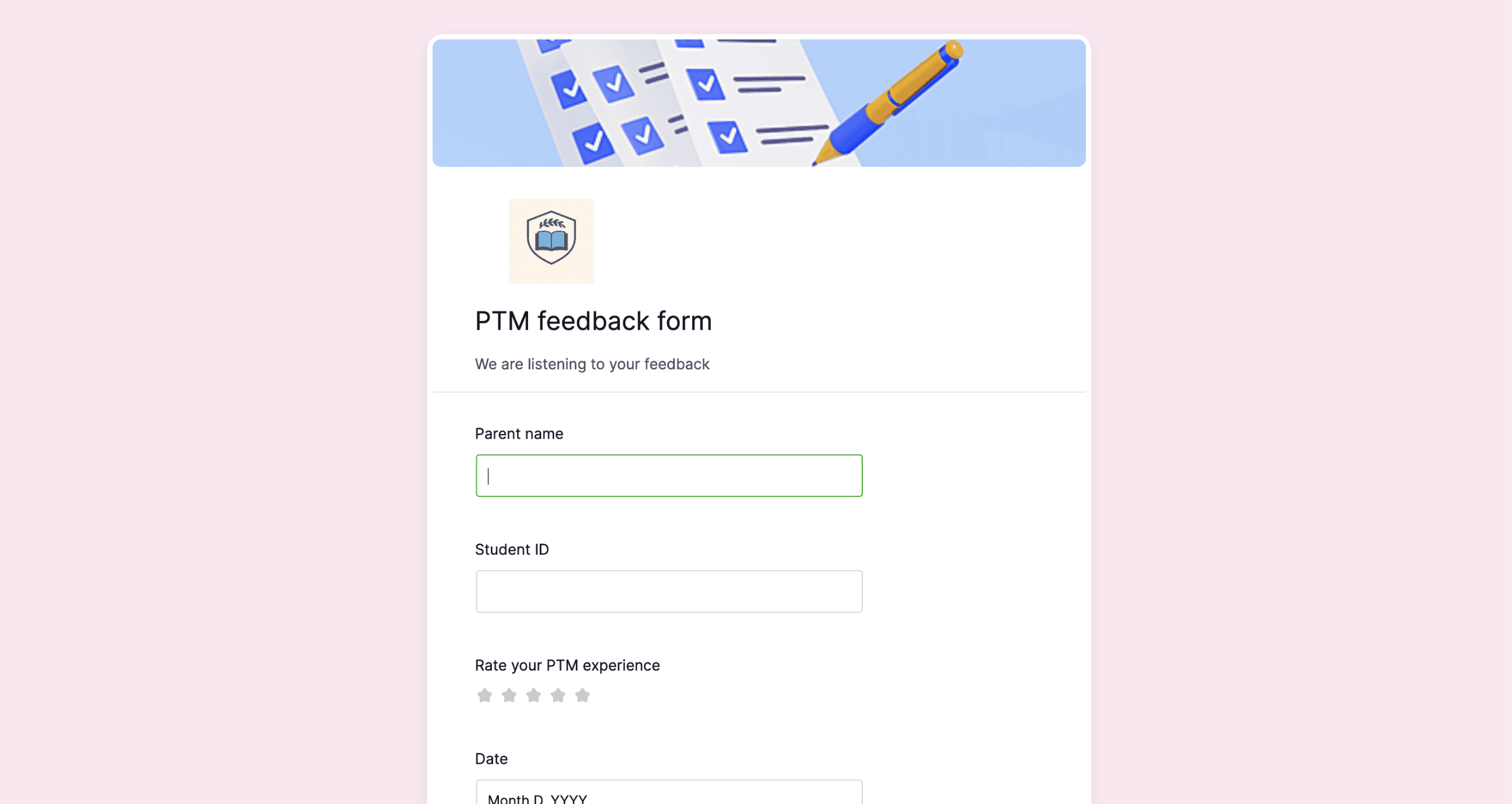 ptm feedback form