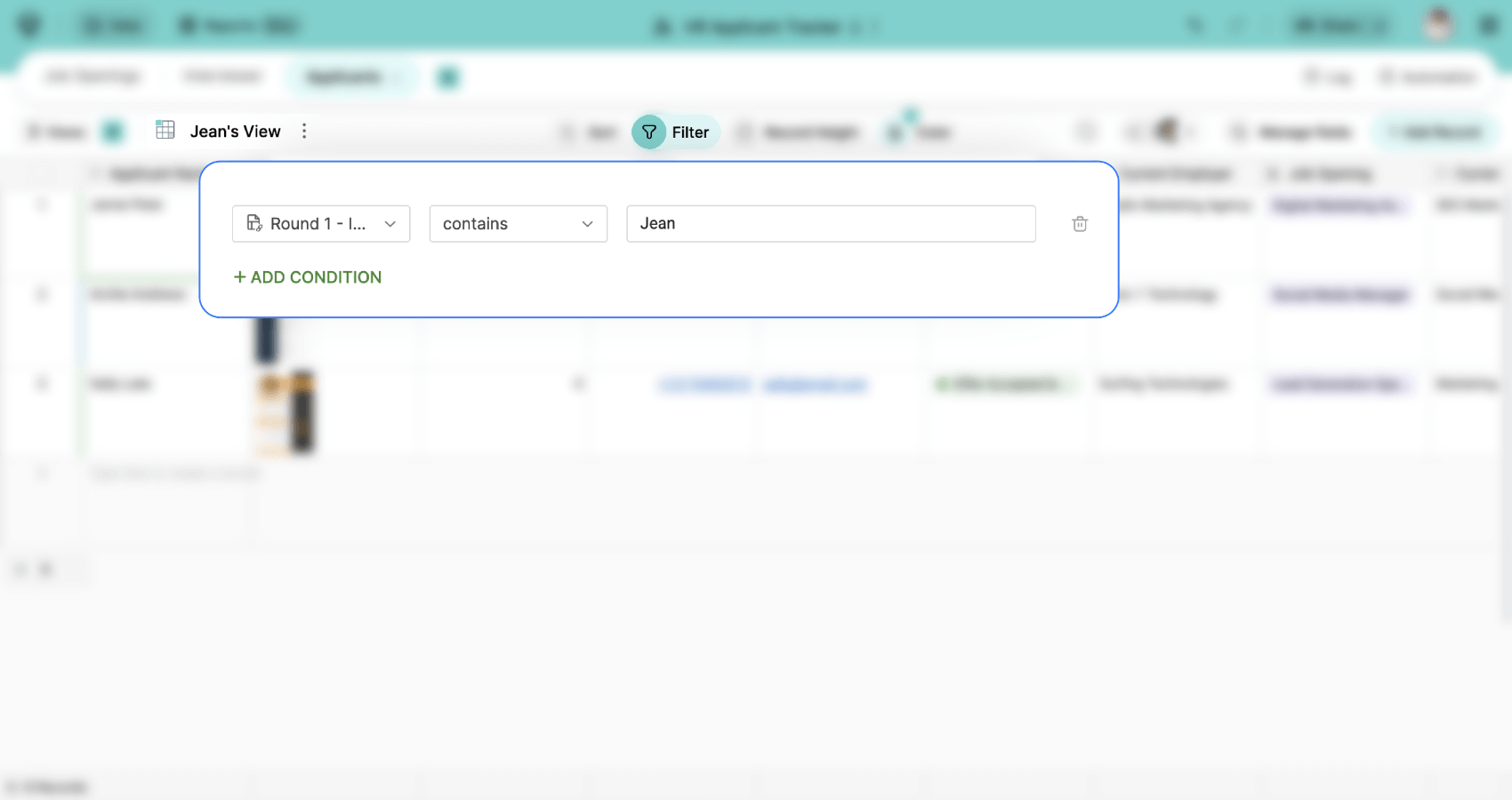 Search and filtering