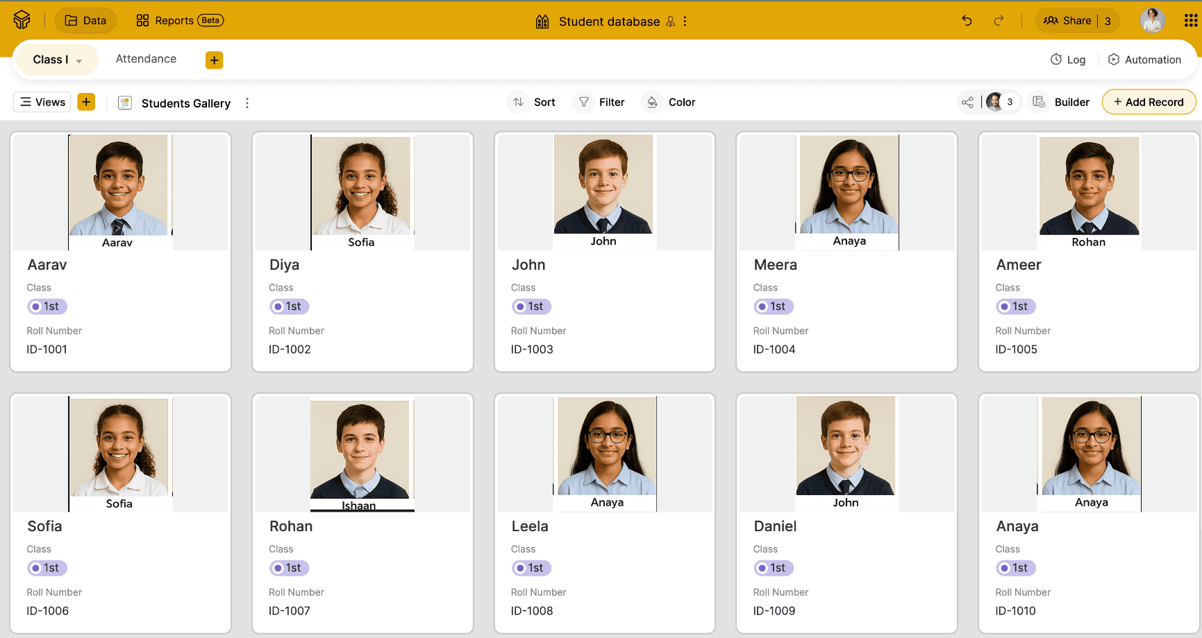 student database management