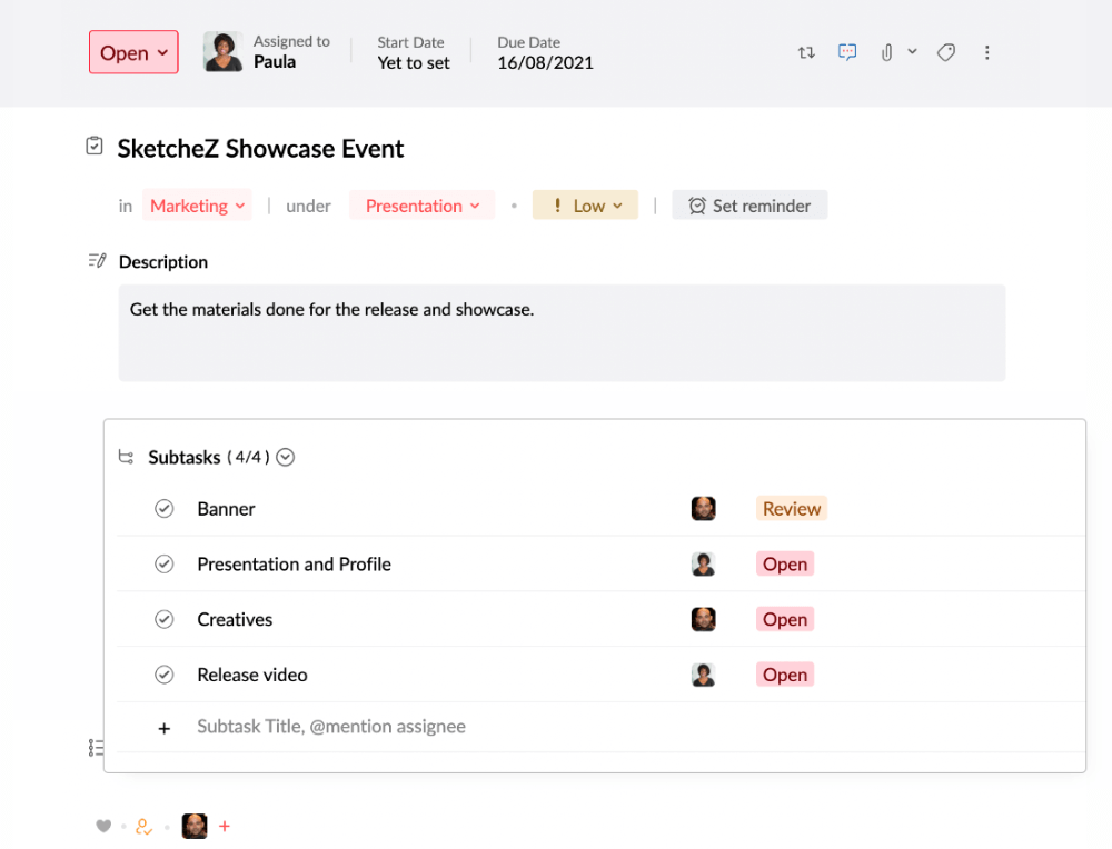 Sub-tasks