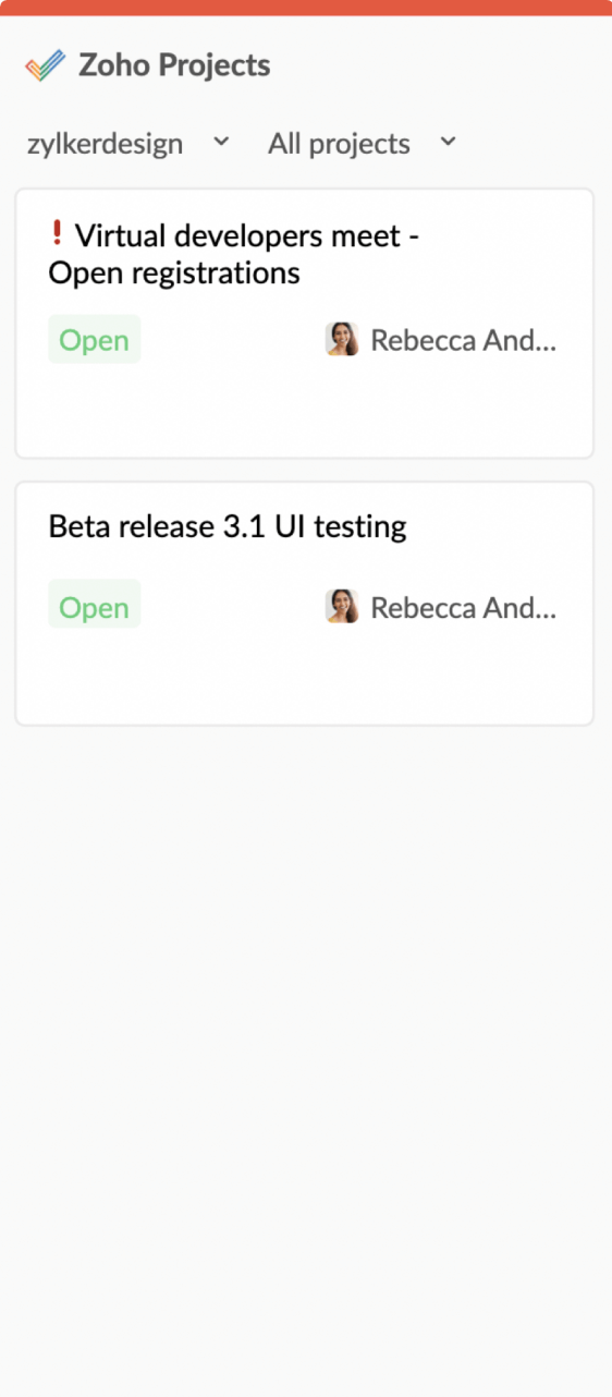 All Zoho Tasks in one view