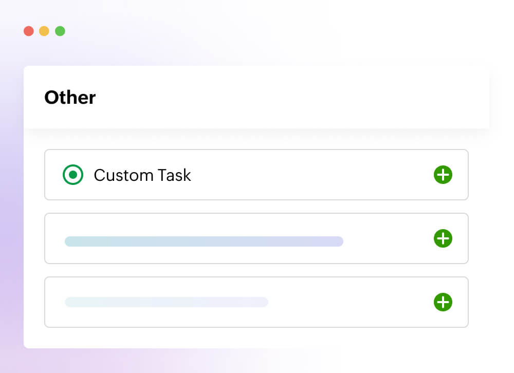 rewards with custom actions