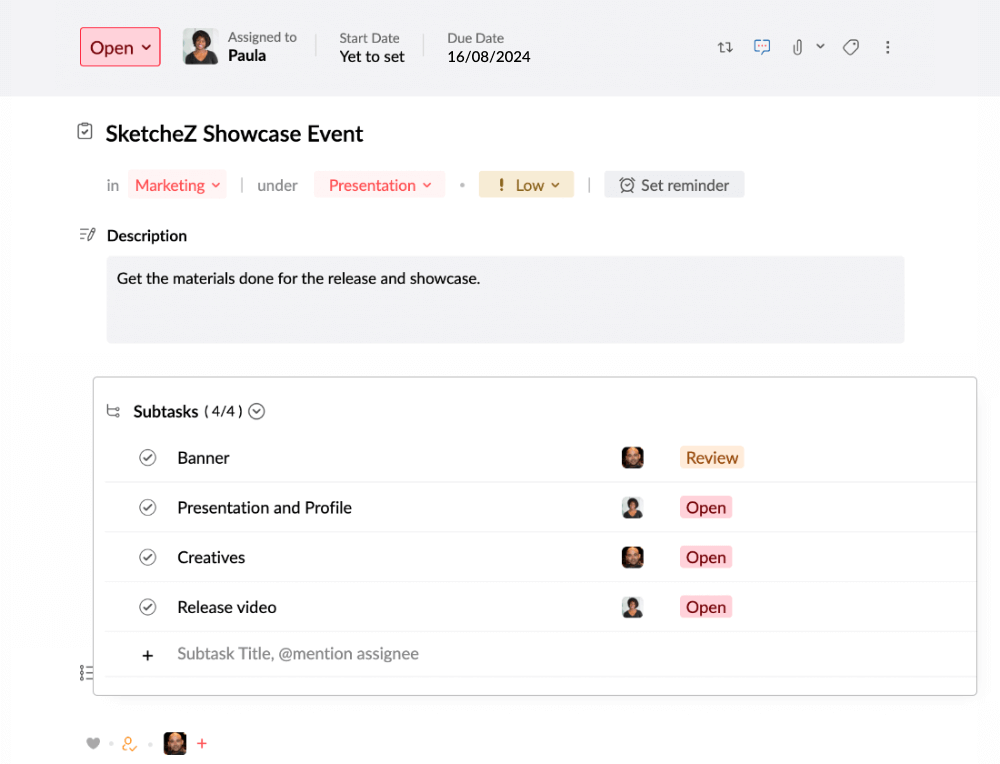 Subtasks