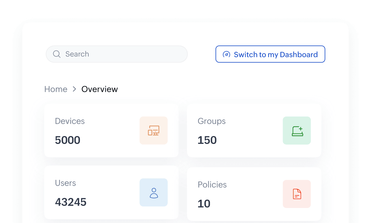 Browser version report showing devices not updated to the latest release