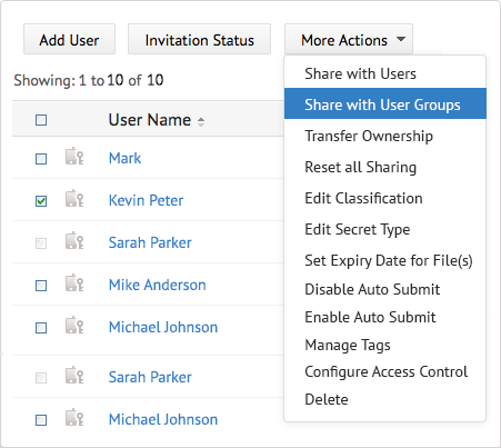 Safely share passwords with the members of your organization.