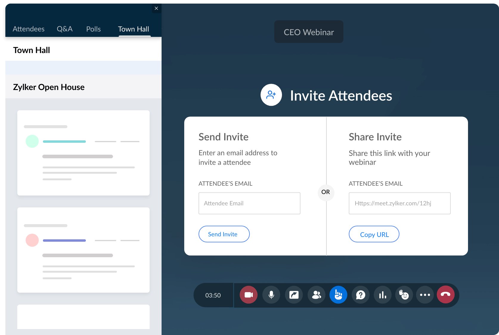 Engage with your peers with intuitive town hall sessions