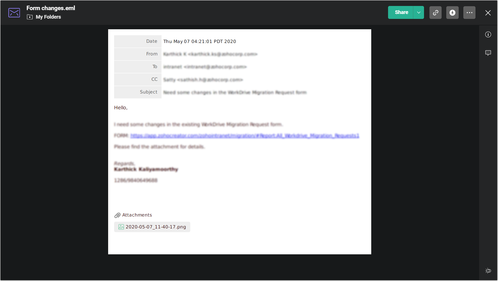 Preview support for Email formats (.eml & .msg)