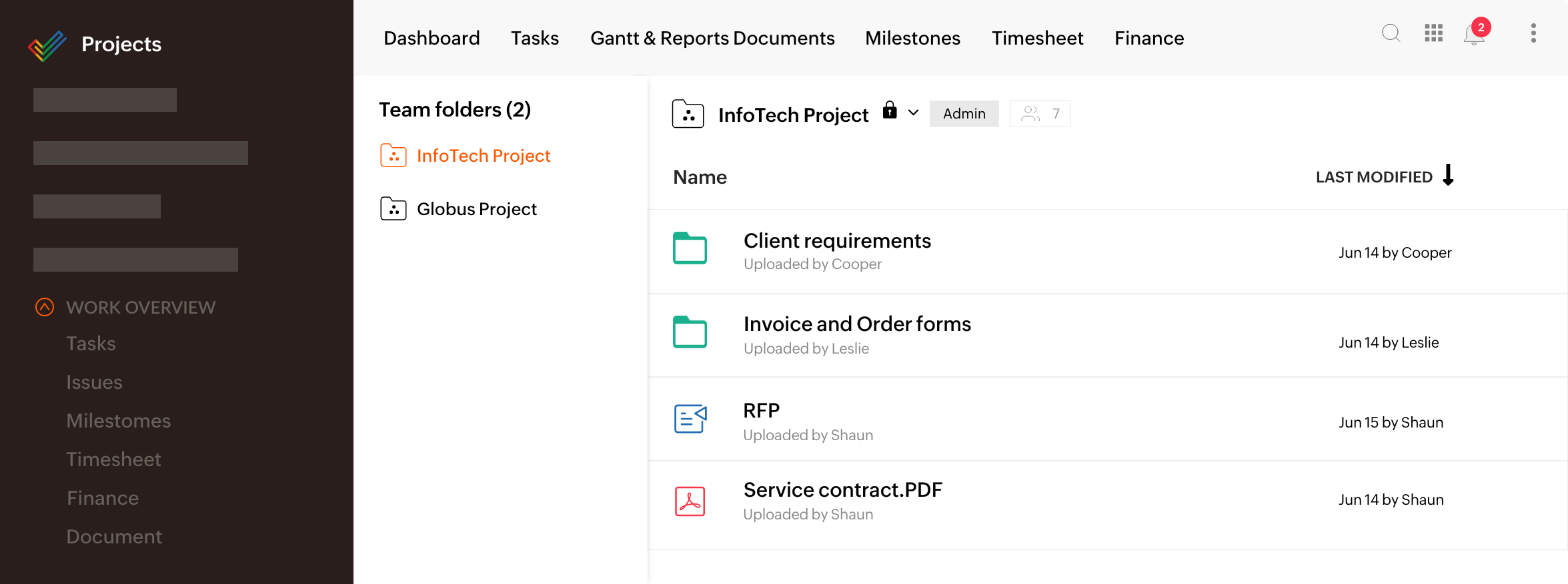 Un repositorio centralizado de documentos para todos sus proyectos