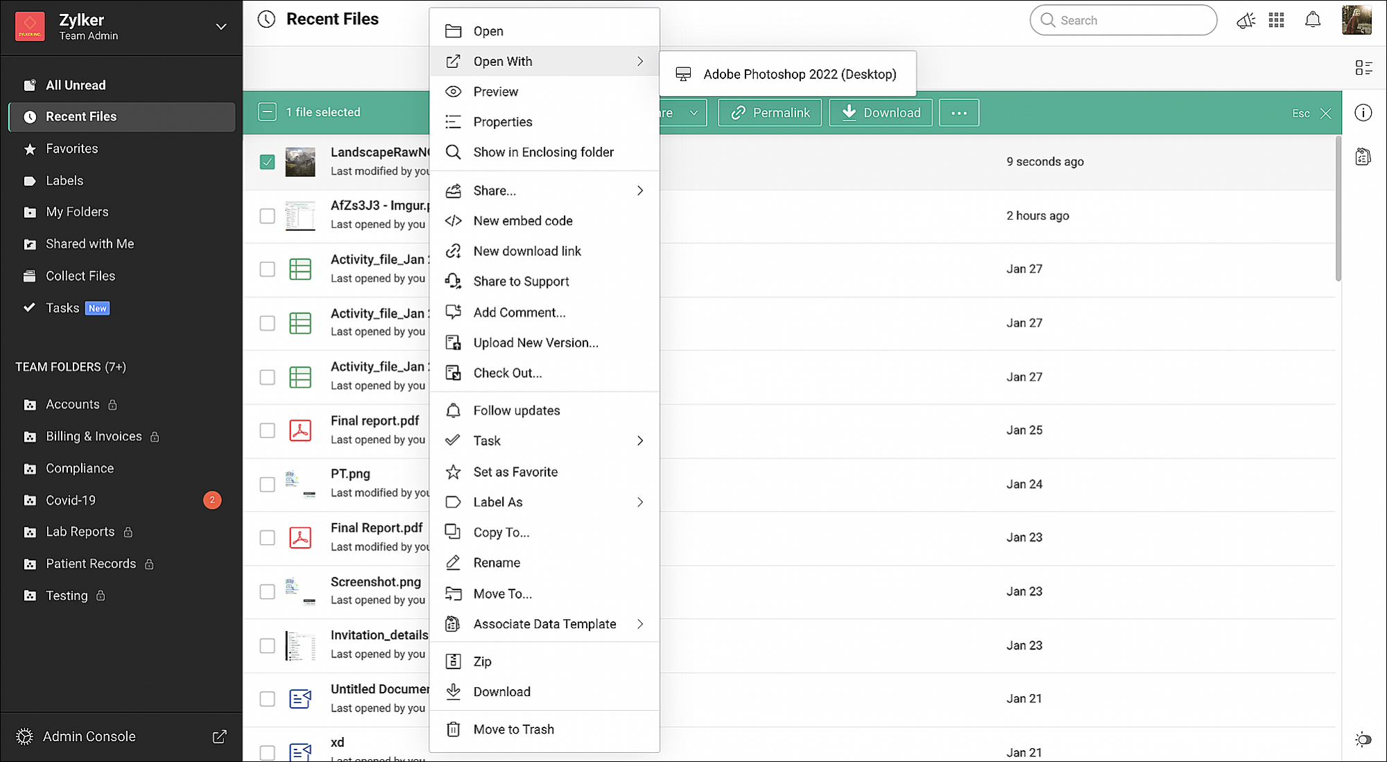 WorkDrive Genie (beta) for Mac