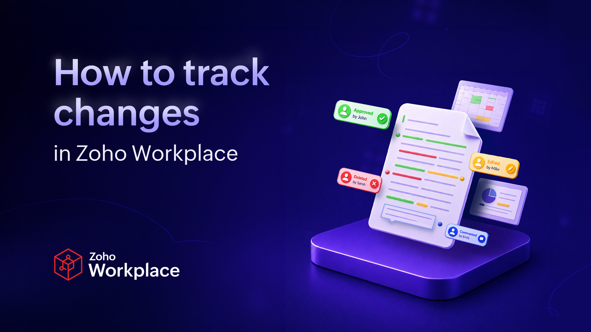 How to track changes in Zoho Workplace How to track changes in Zoho Workplace