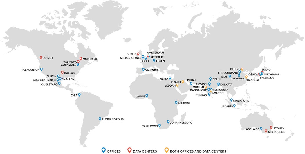 Global data centers and support