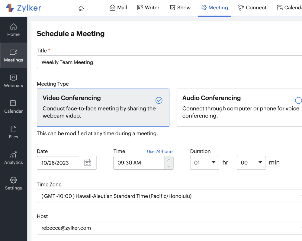 Zoho Meeting