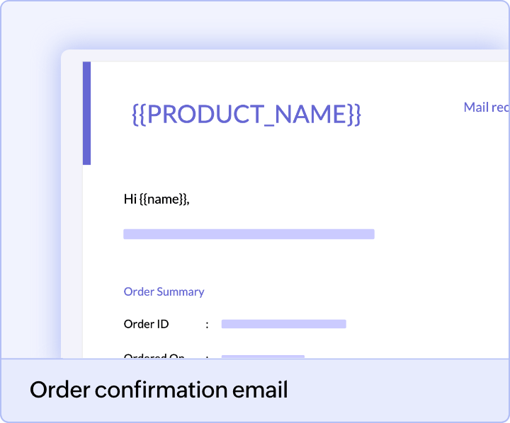 Order Confirmation Email