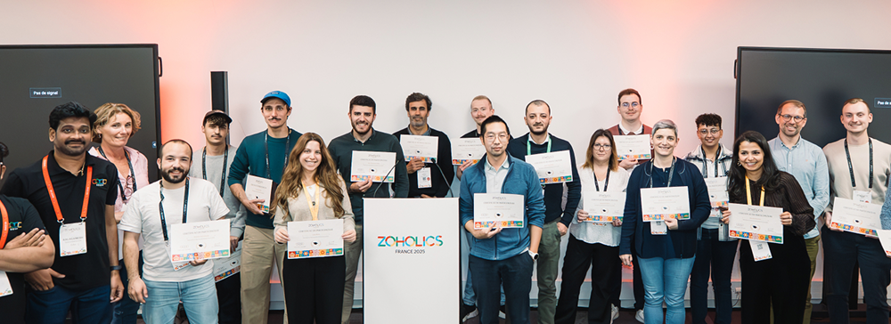 Team with certificates