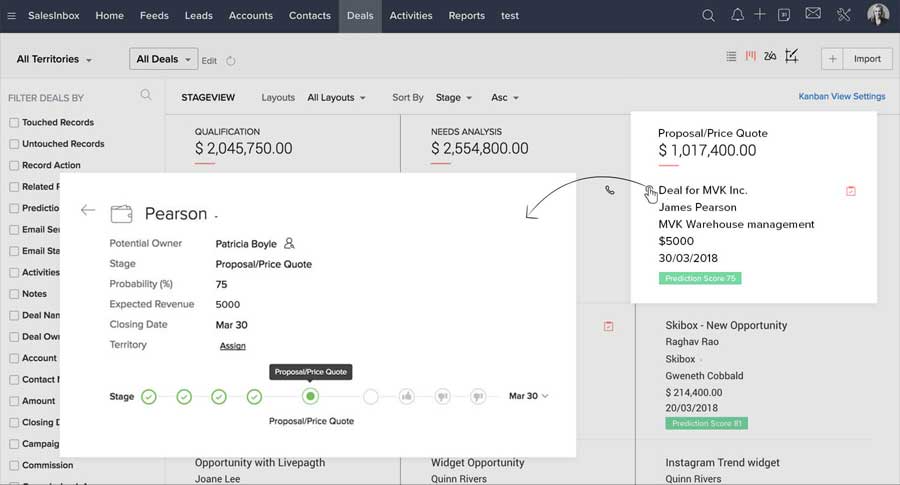 CRM Deal Management - Zoho CRM