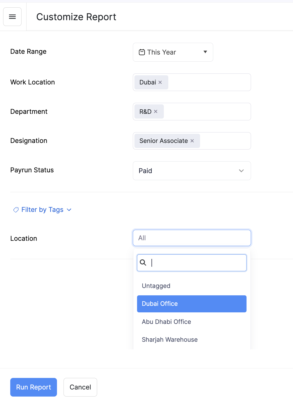 Customize Reports