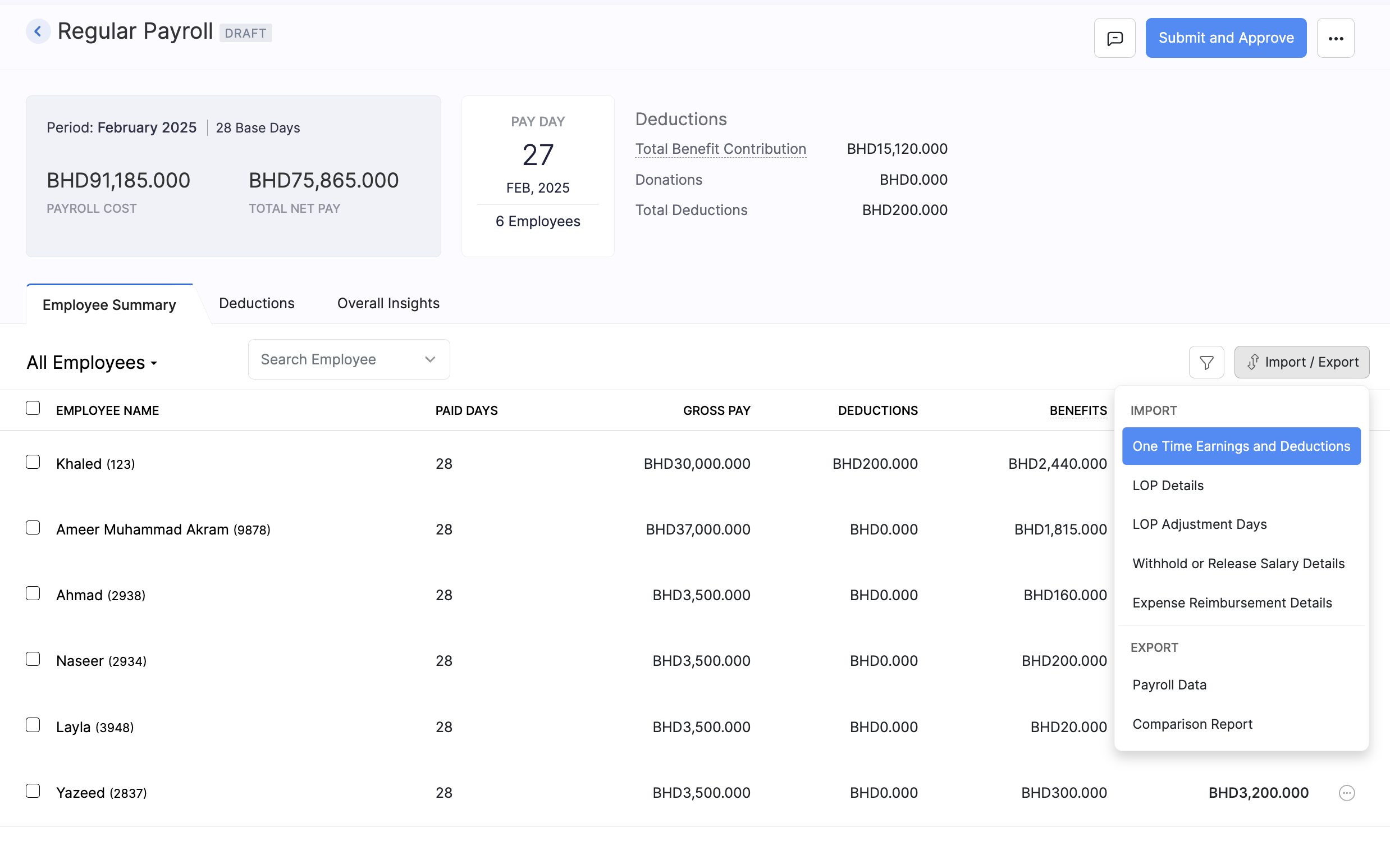 Create Pay Run