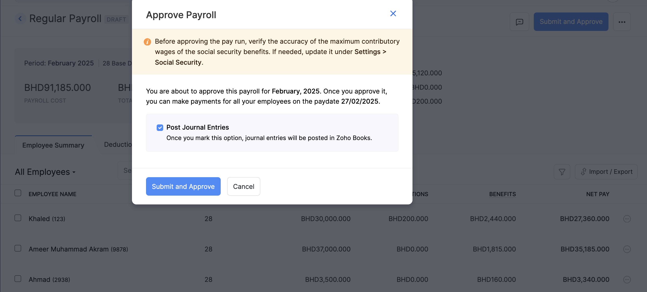 Create Pay Run