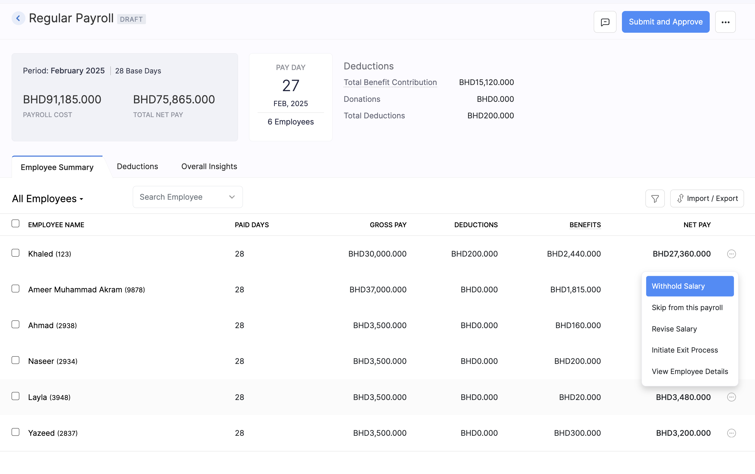 Create Pay Run