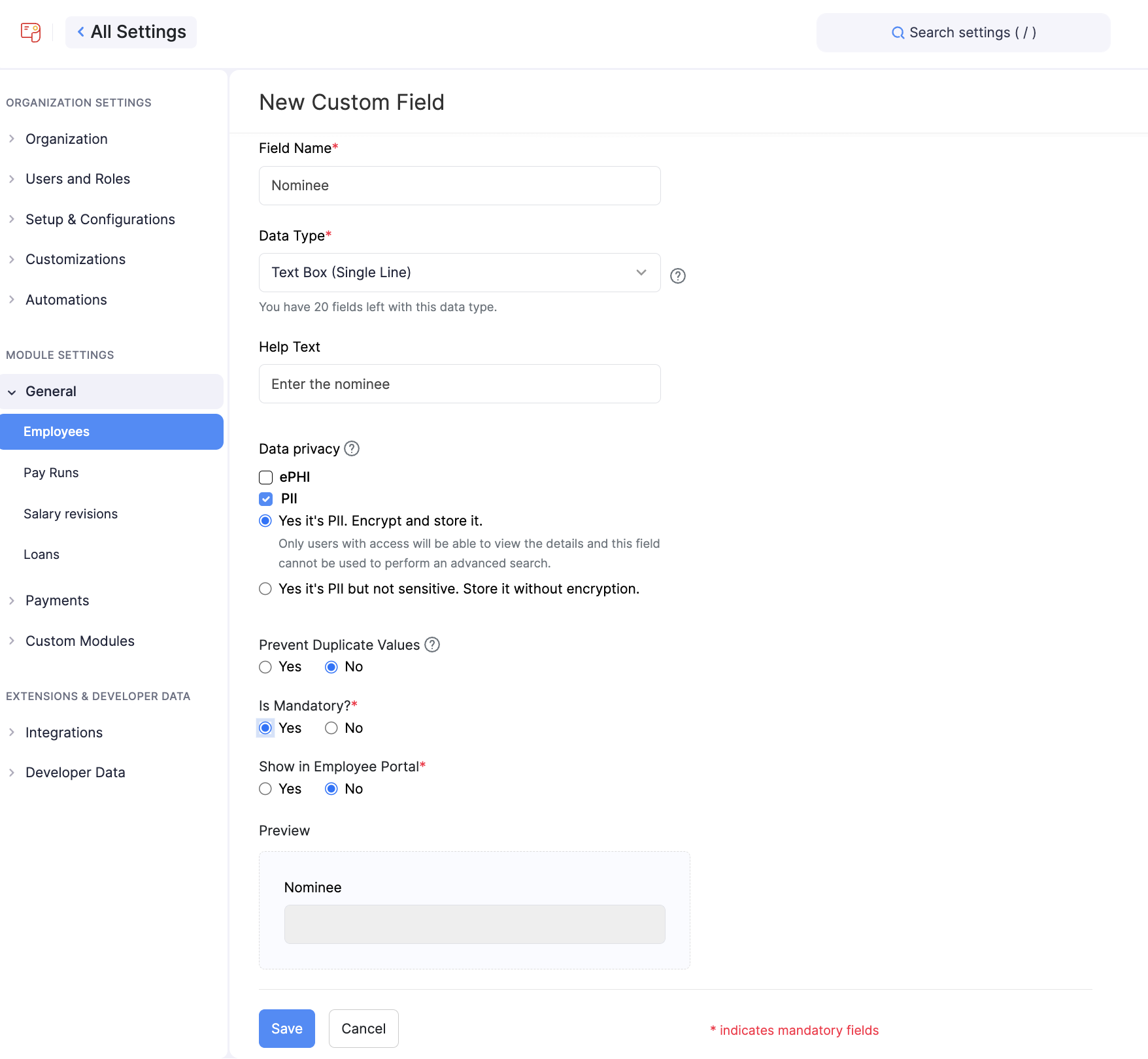 Module Settings