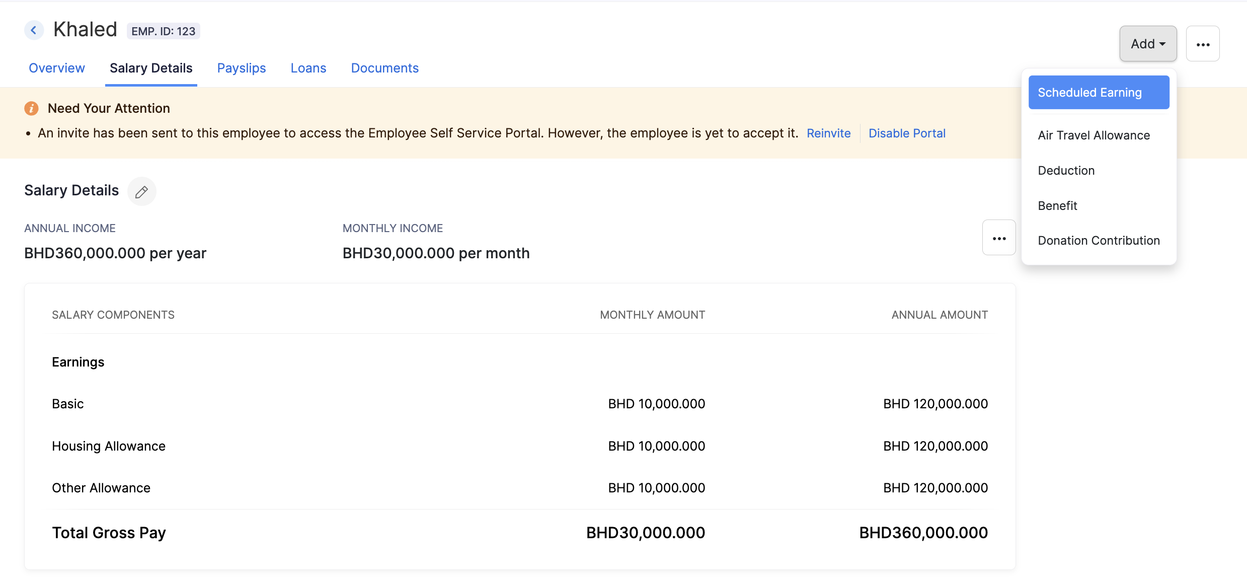 Salary Components