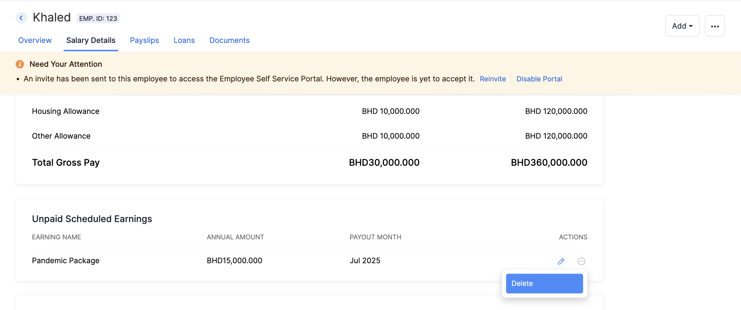 Salary Components
