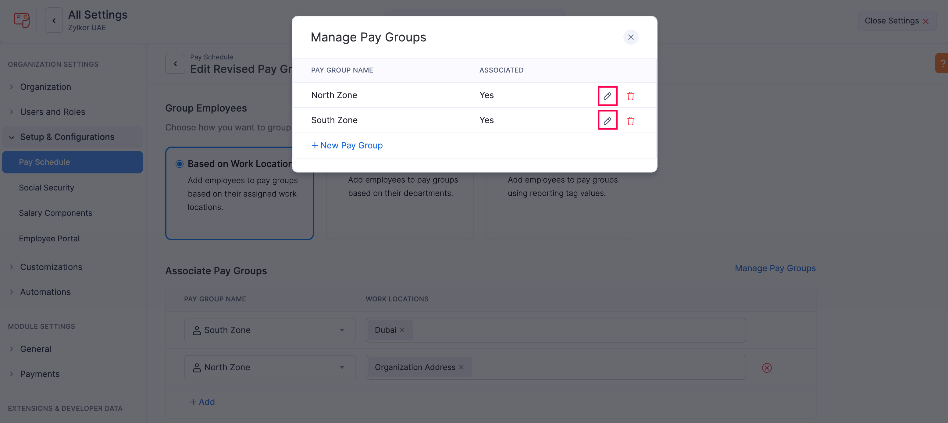 Edit a Pay Group