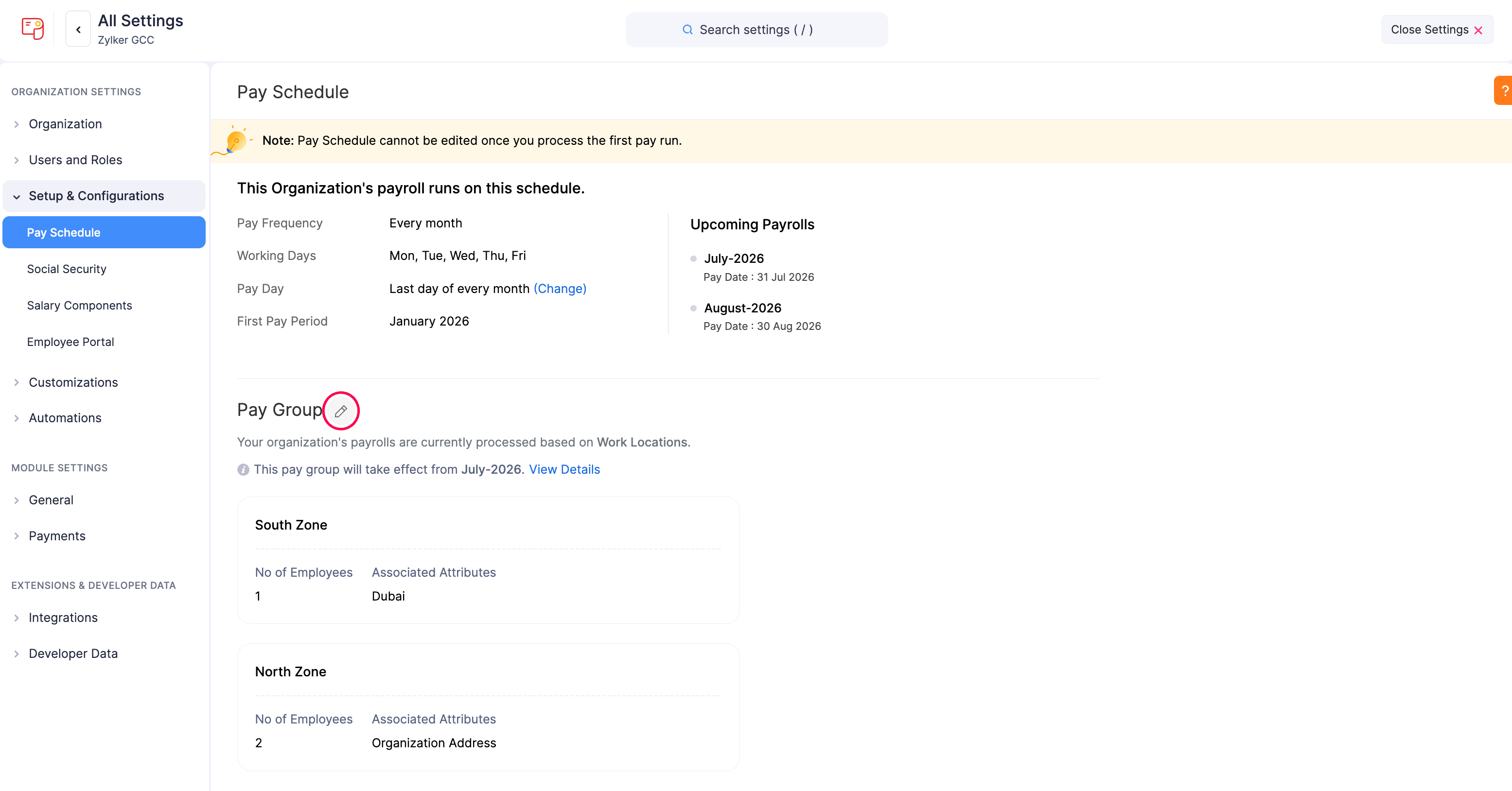 Edit Pay Groups