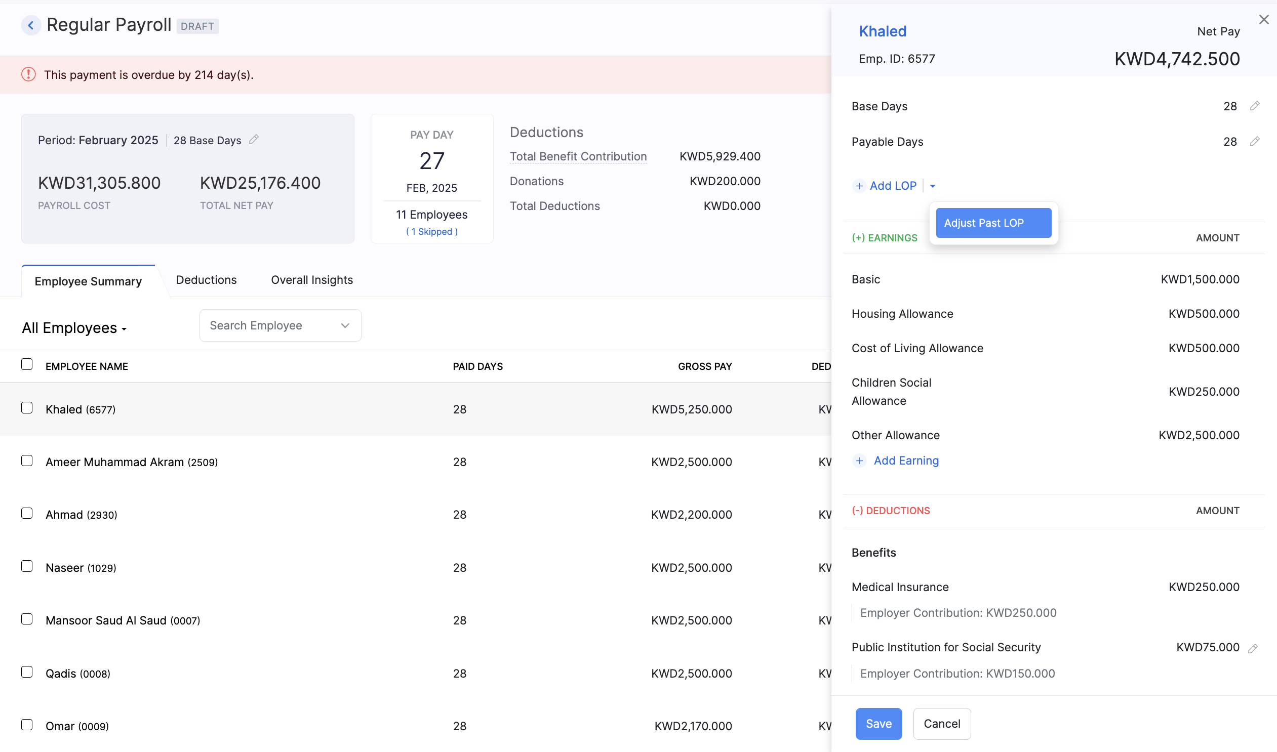 Create Pay Run