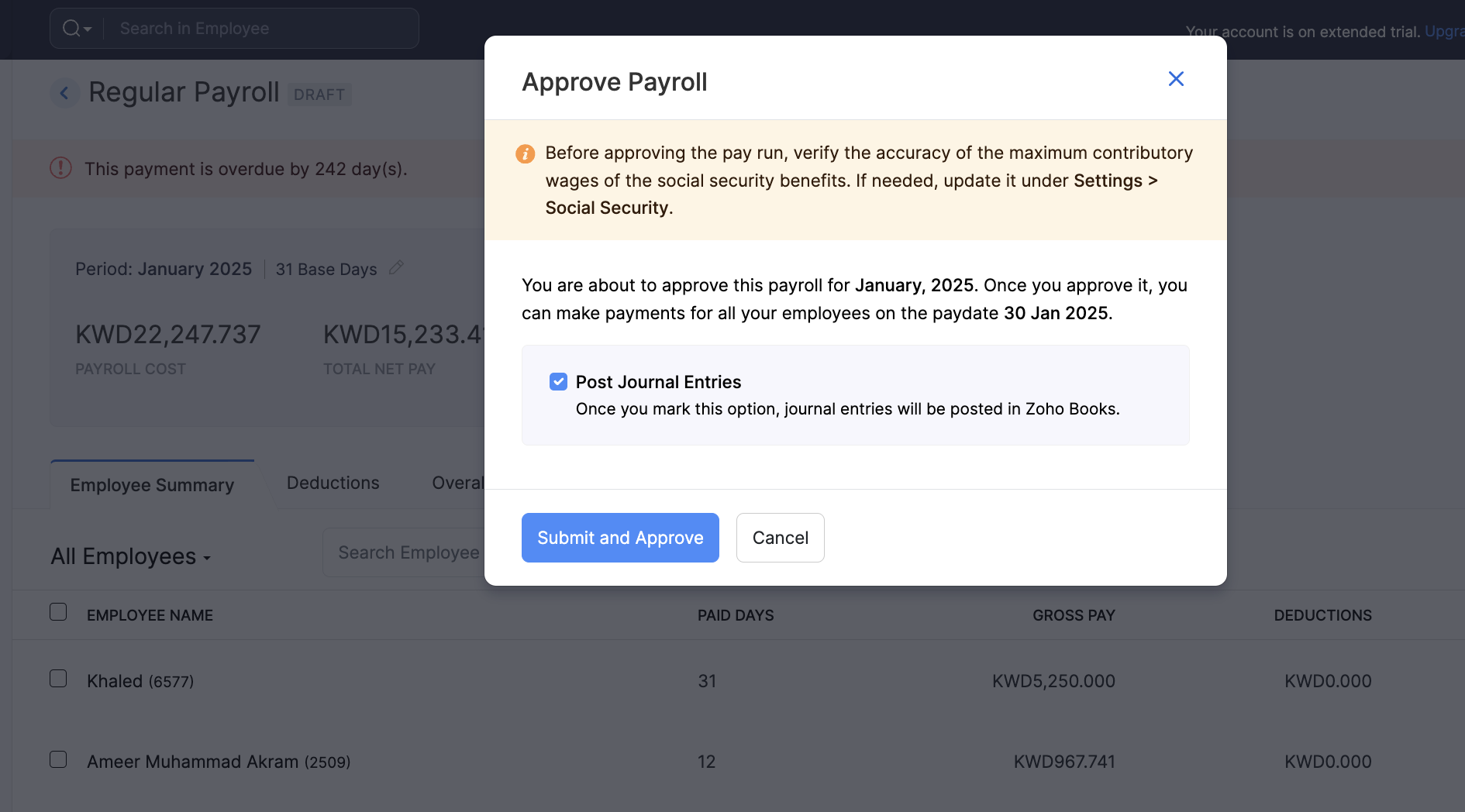 Create Pay Run