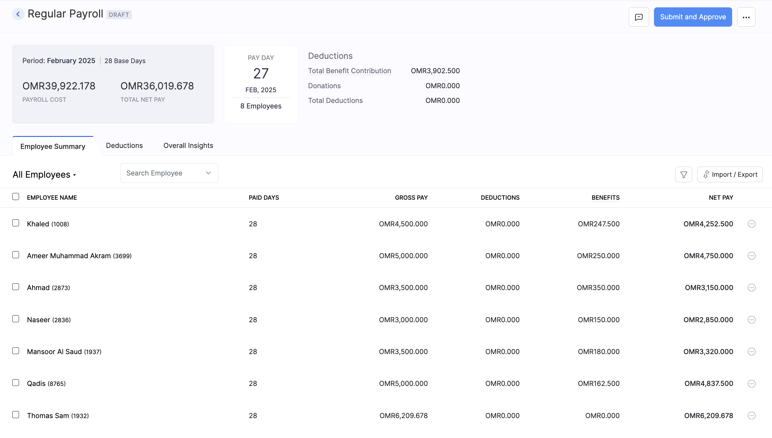 Create Pay Run