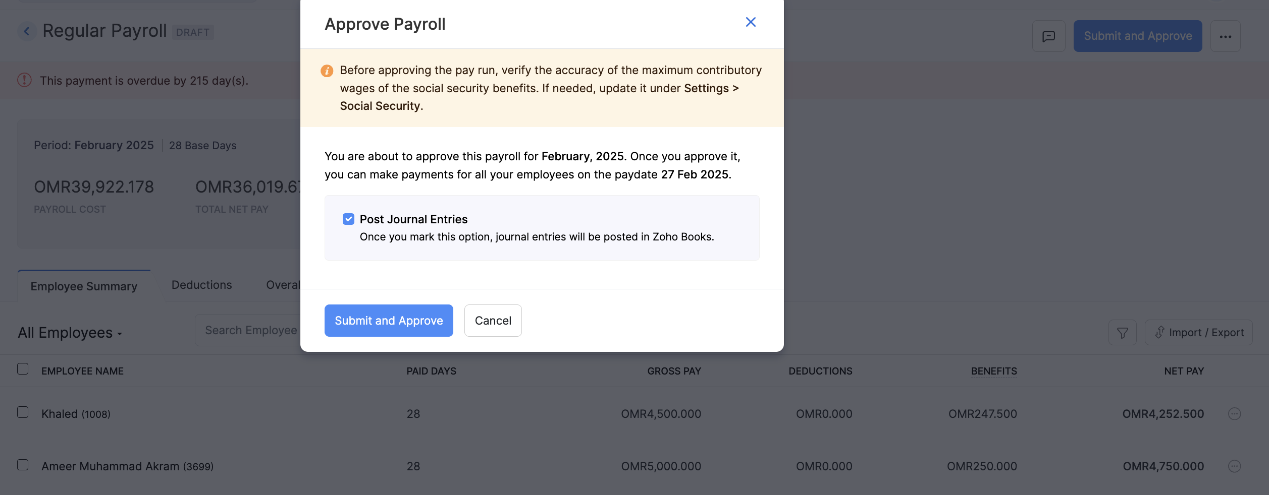 Create Pay Run