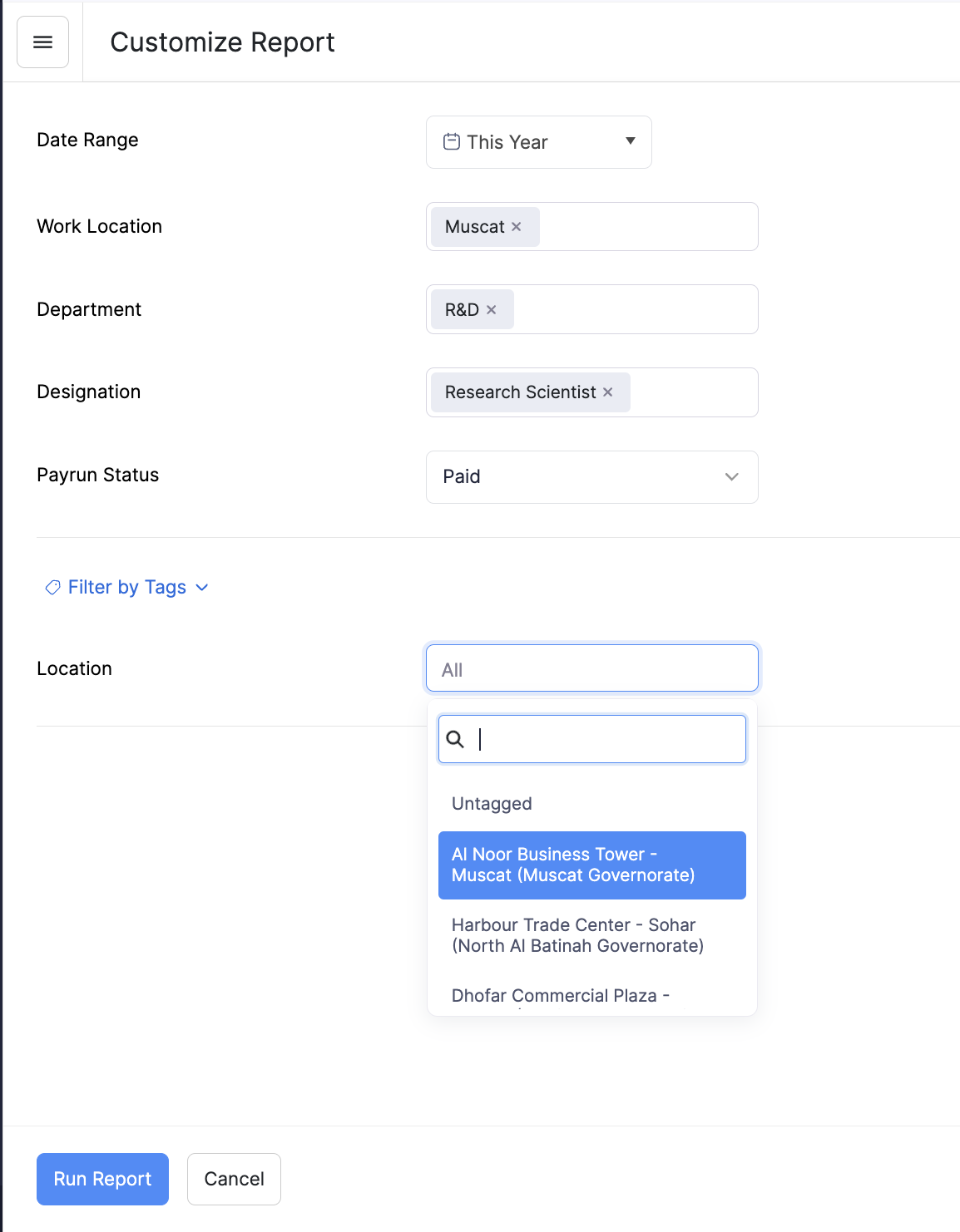 Customize Reports