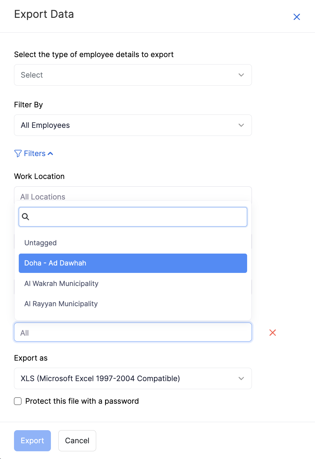 Export Data