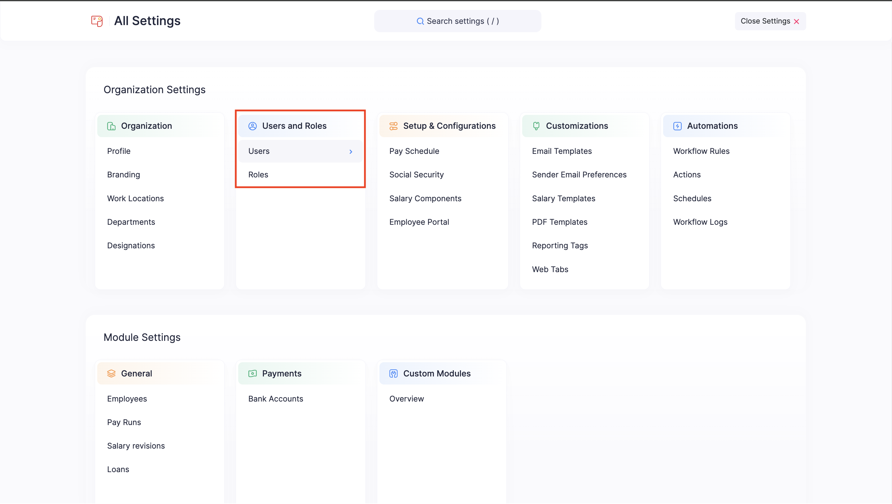 Users and Roles
